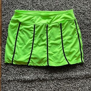 JoFit neon green tennis skirt